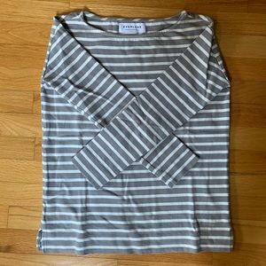 Everlane heavyweight striped long sleeve top
